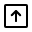arrow pointing up square outline